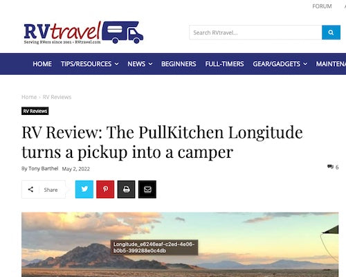 RVtravel reviews the PullKitchen and how to turn a pickup in to an mini RV